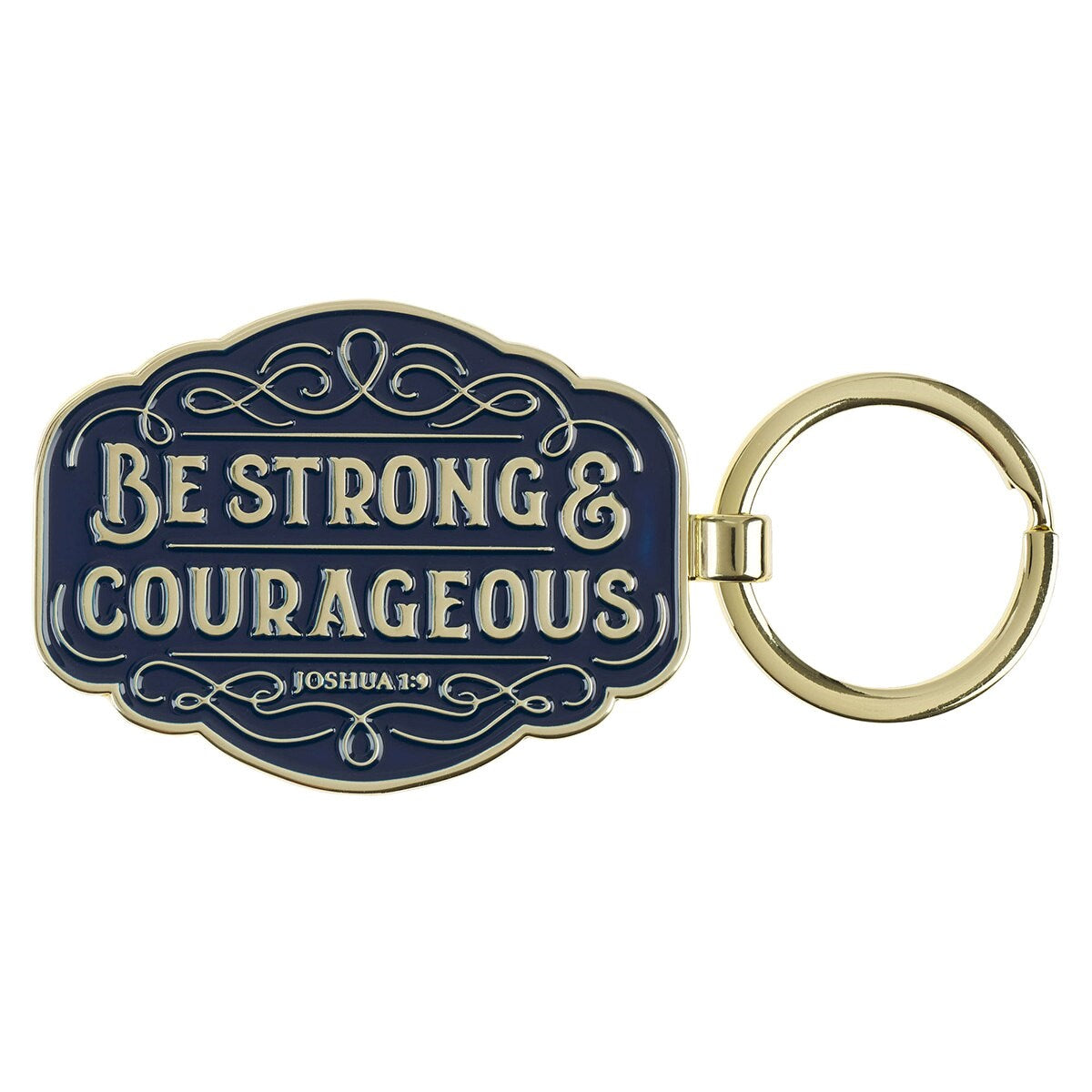 Keychain-Be Strong & Courageous Josh. 1:9