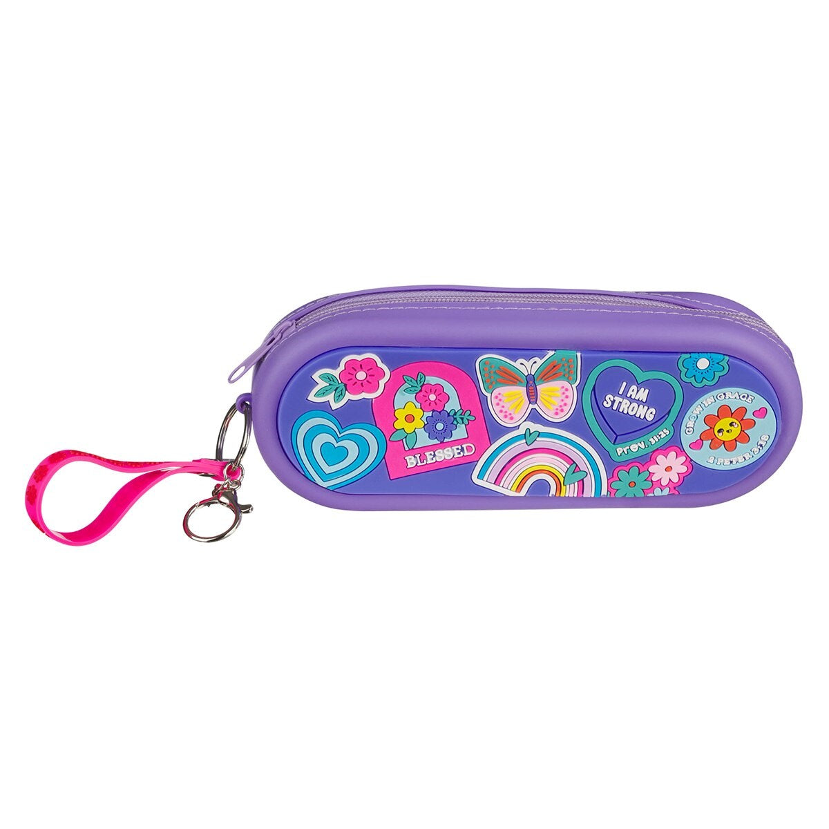 Pencil Case-I Am Strong Prov. 31:25-Purple