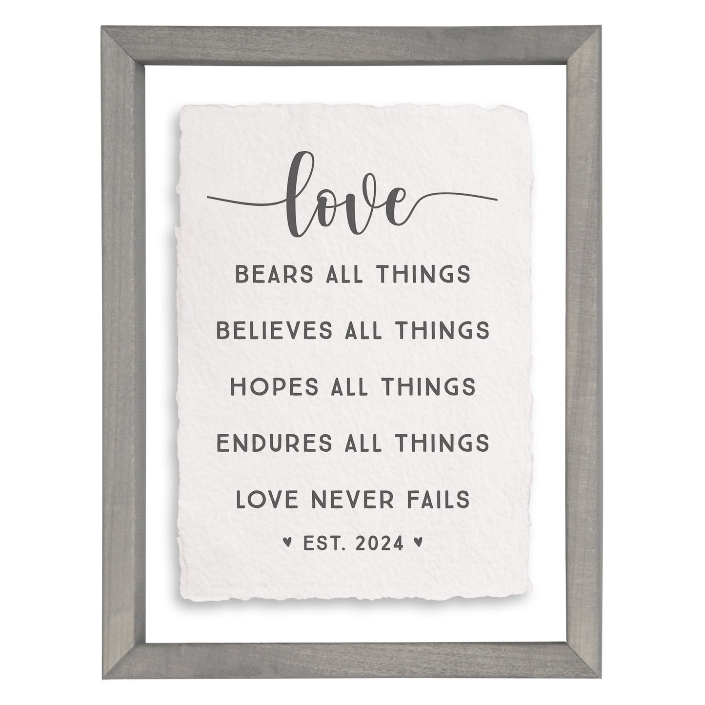 Floating Art Rectangle-Love (11" x 14")