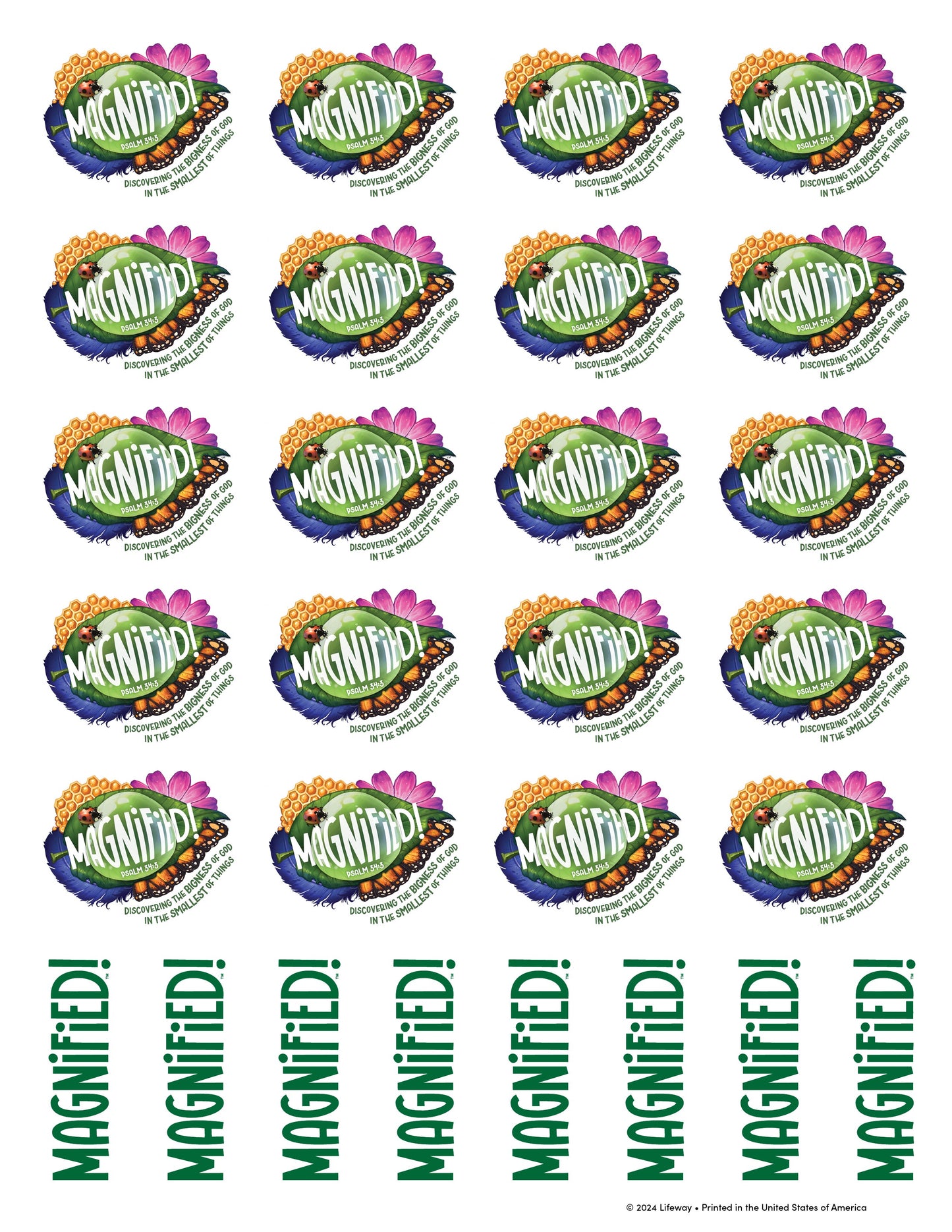 VBS-Magnified!: Logo Stickers (Pack Of 10 Sheets) (2025)