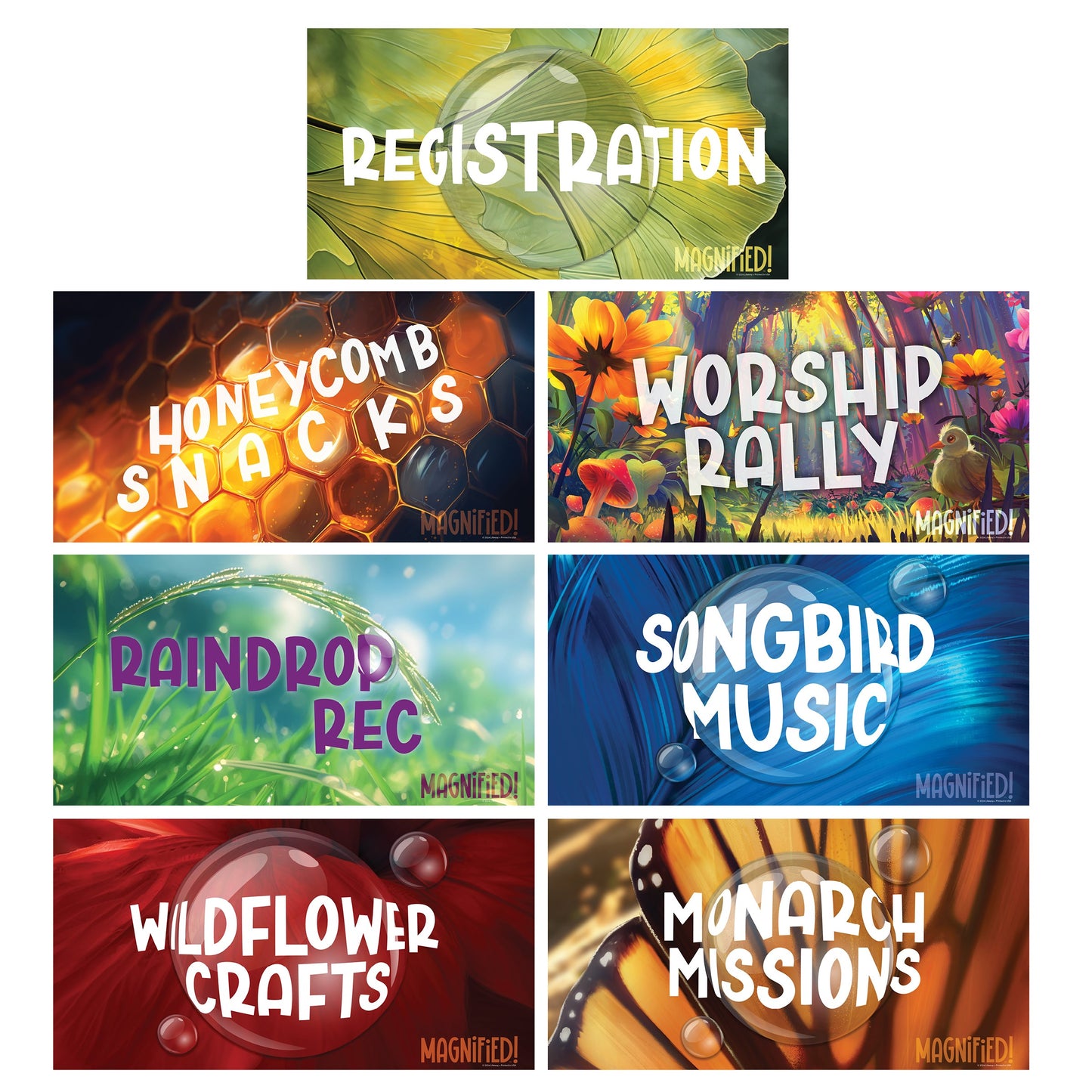 VBS-Magnified!: Rotation Signs (Pack Of 7) (2025)