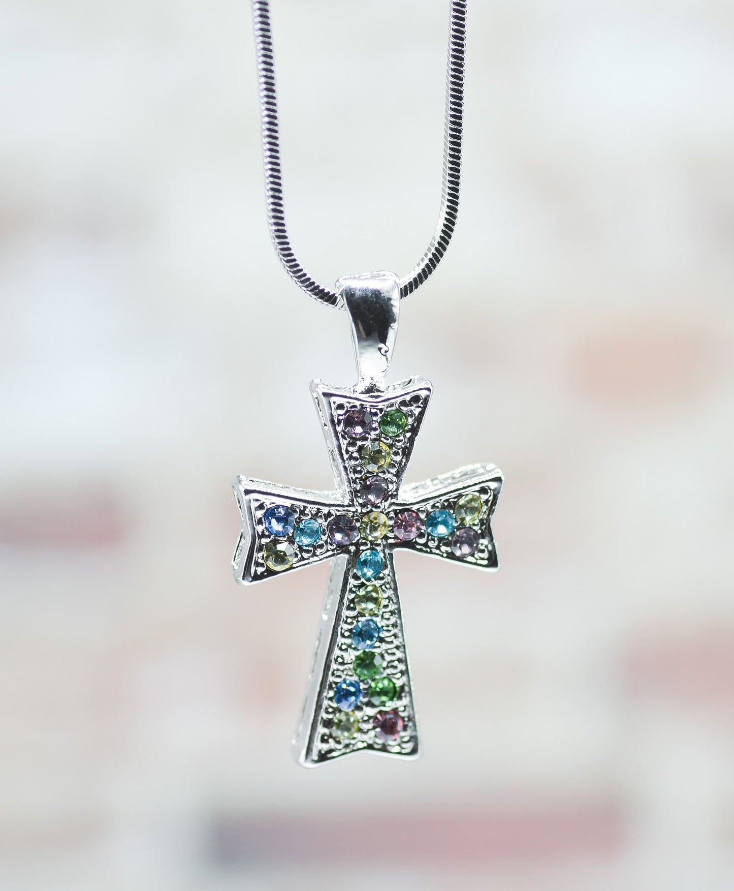 Necklace-Eden Merry-Cross-Multi