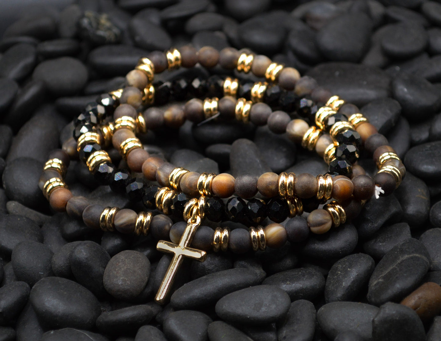 Bracelet-Eden Merry-Cross-Three Strand-Neutrals