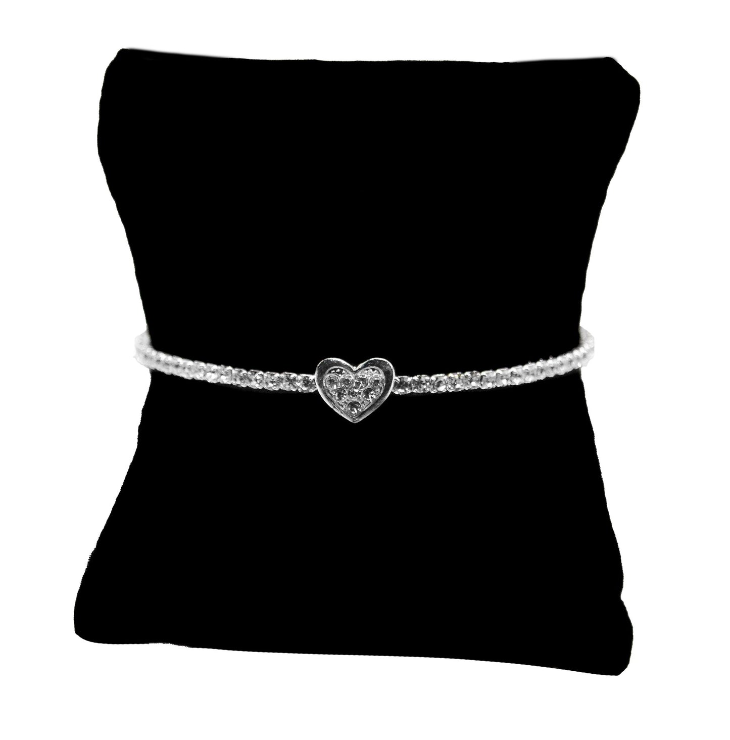 Bracelet-Eden Merry-Heart-Memory Wire-Silver