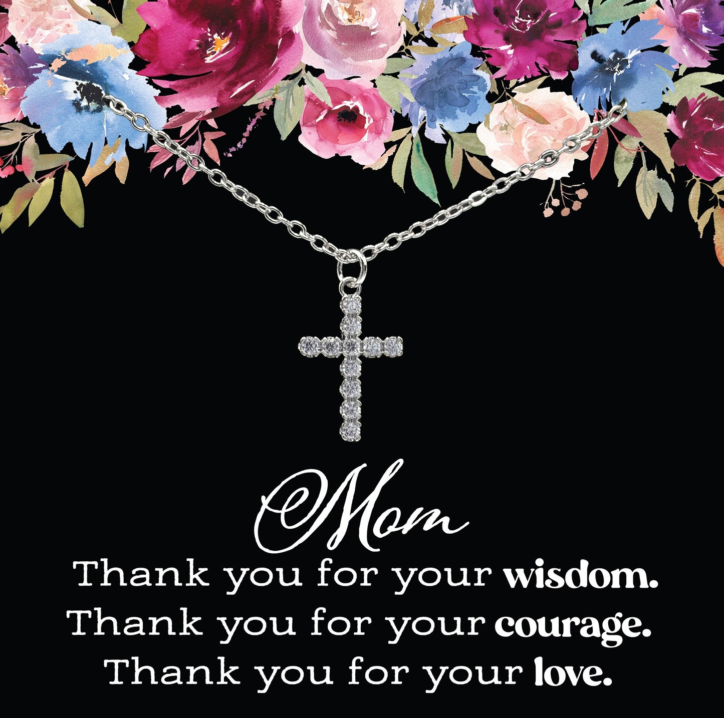 Necklace-Eden Merry-Cross-Mom Thank You