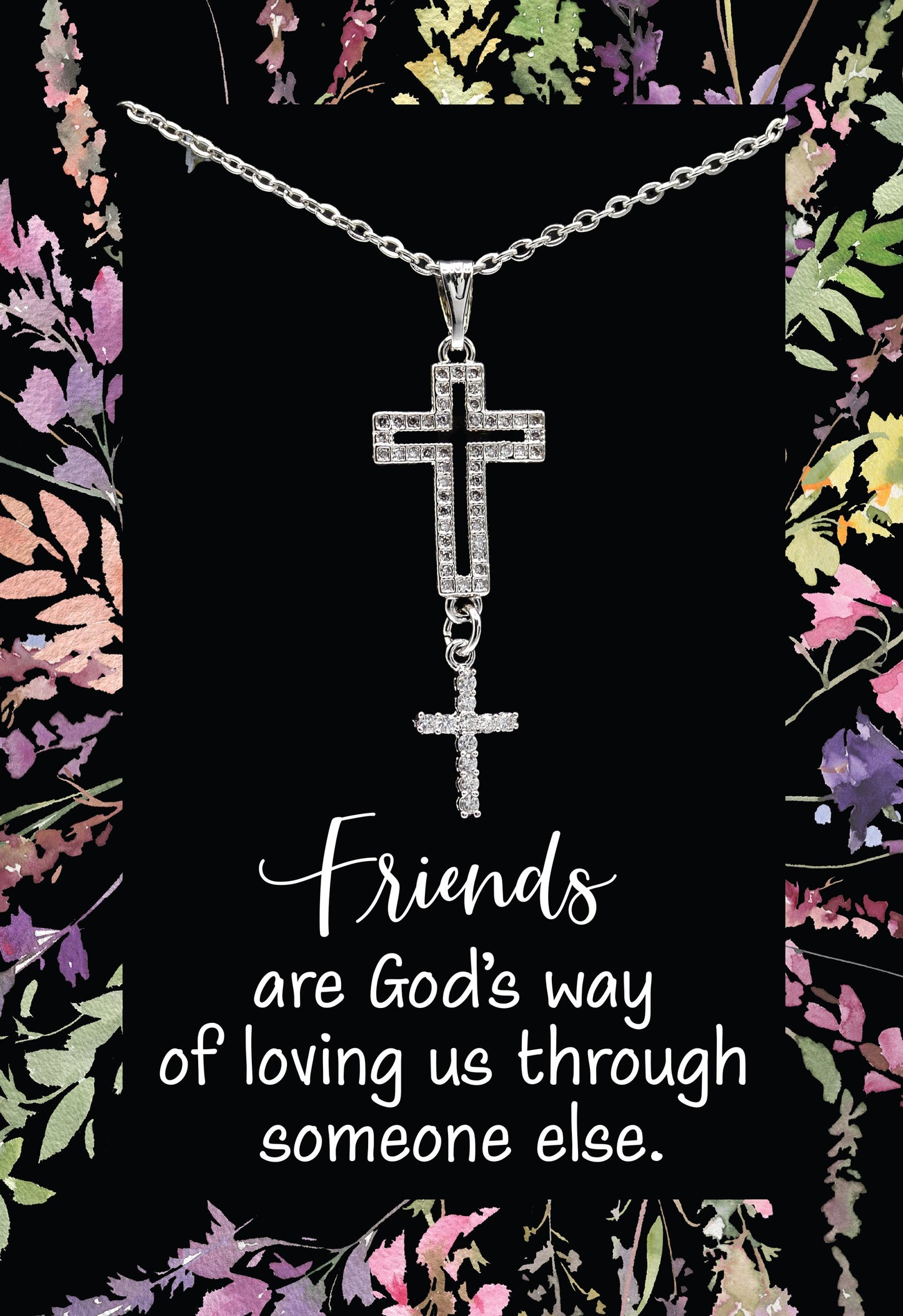Necklace-Eden Merry-Cross-Friends Are God's...