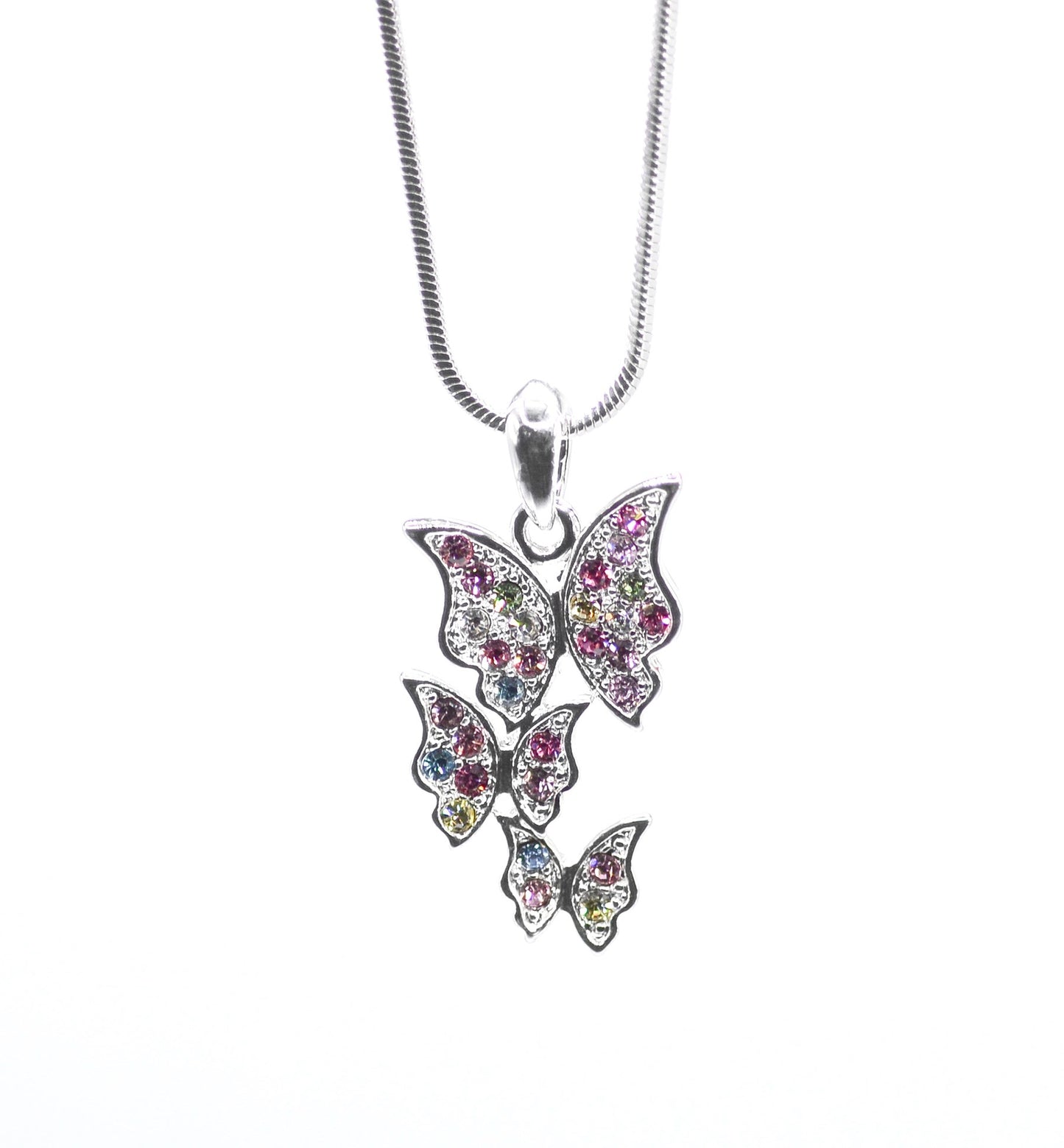 Necklace-Eden Merry-Trailing Butterfly-Clear
