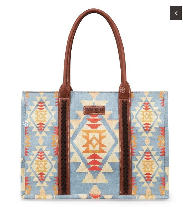 Wrangler Canvas Tote-Aztec-Brown