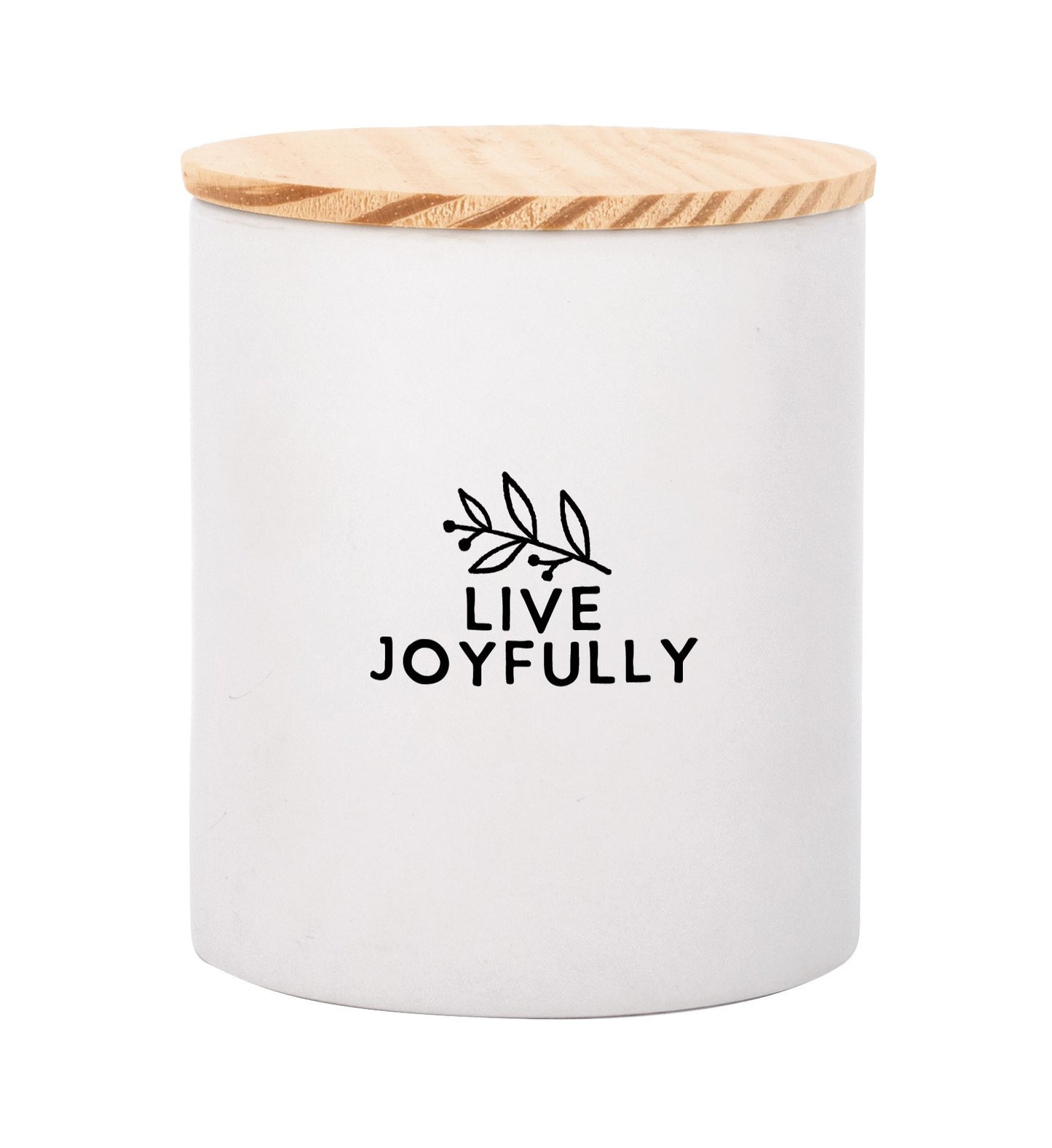 Canister-Live Joyfully W/ Lid