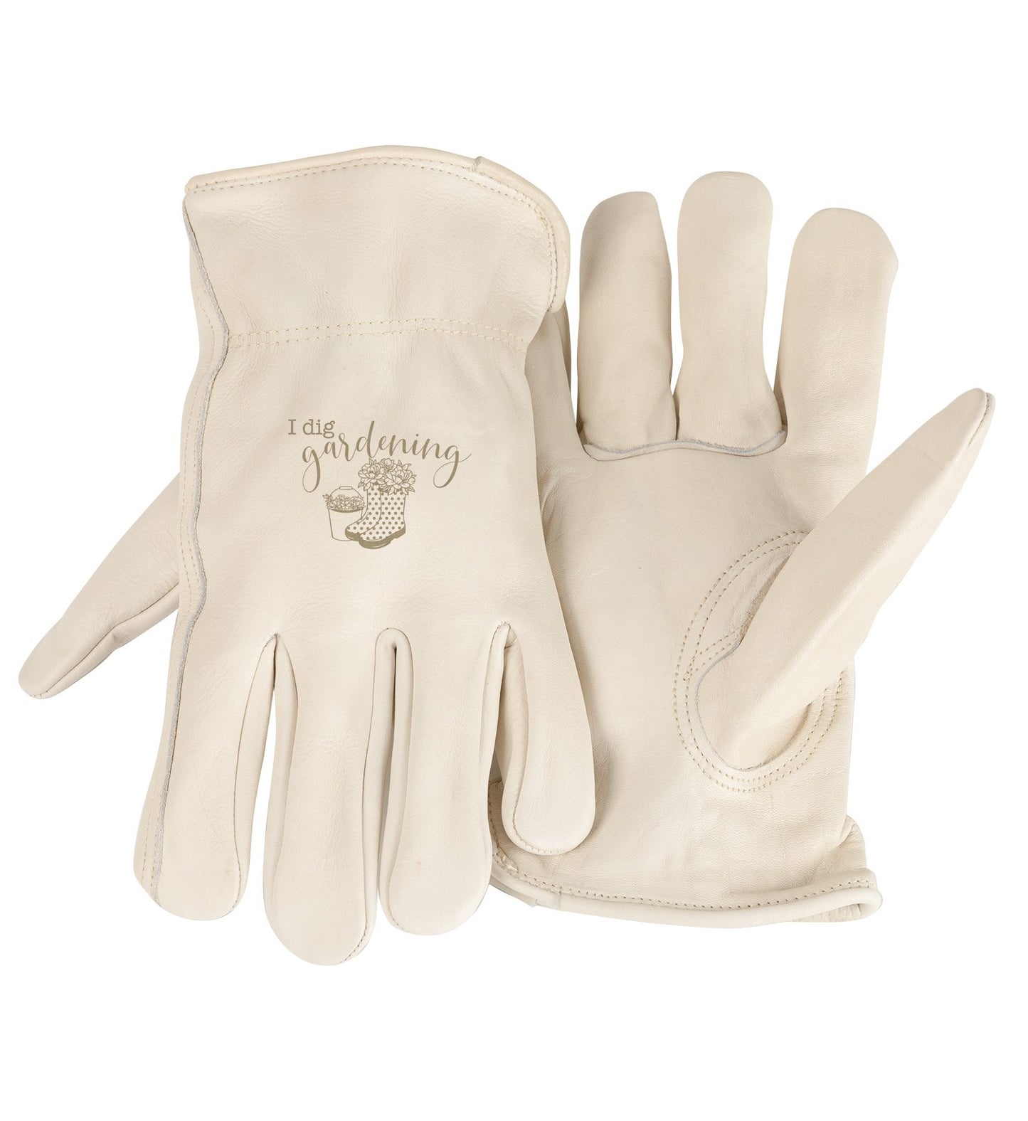 Gloves-Unlined-I Dig Gardening-White(X-Large)