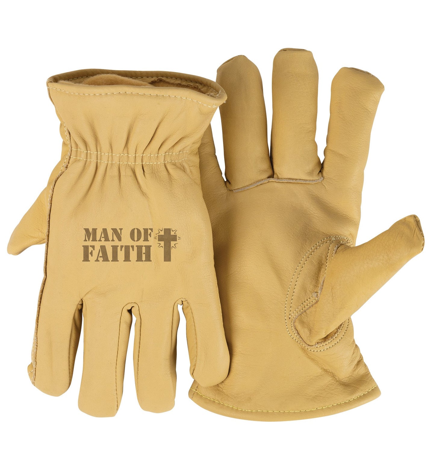 Gloves-3M Thinsulate-Man Of Faith-Tan(X-Large)