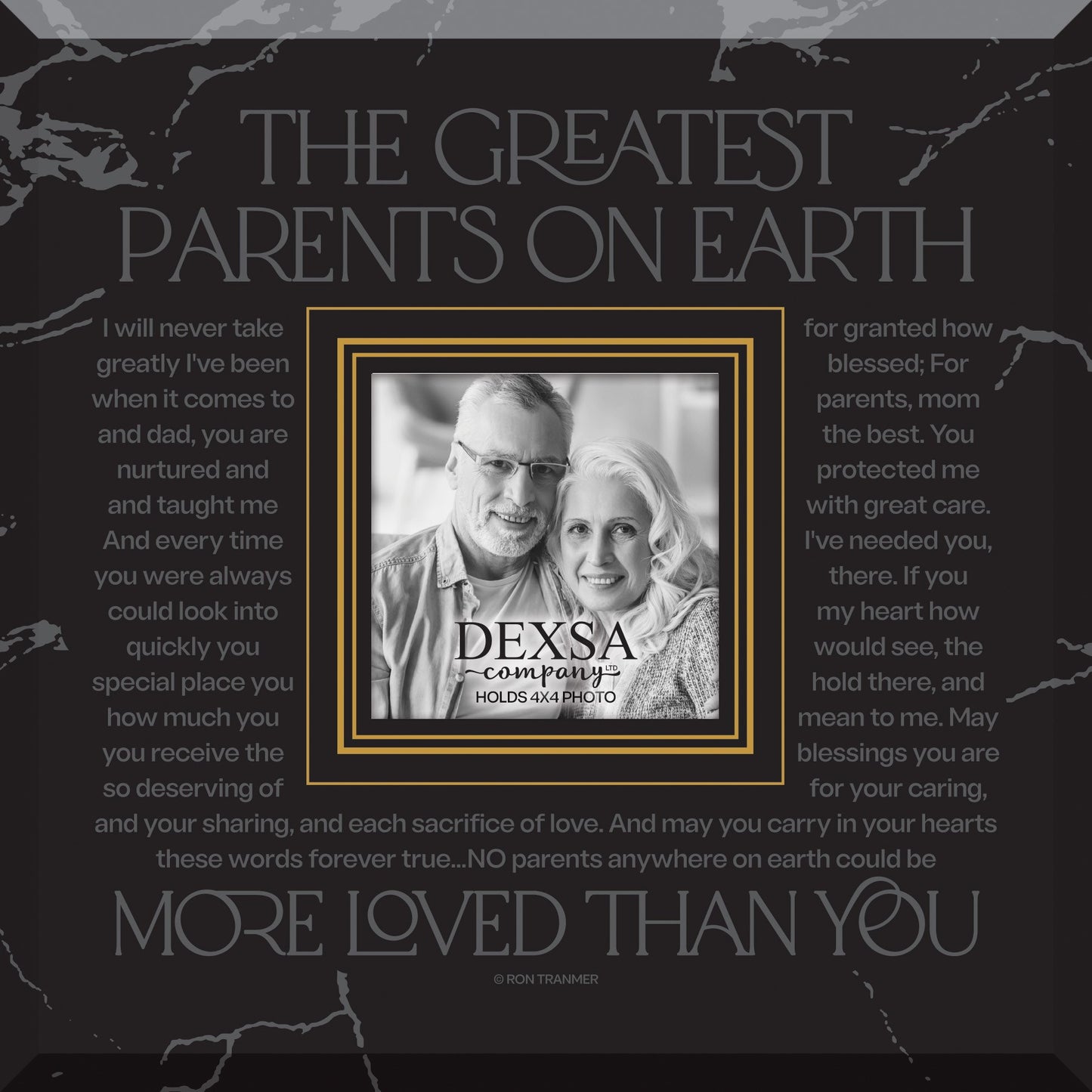 Glass Photo Frame-The Greatest Parents On Earth (12 x 10) (Holds 4 x 6 Photo)