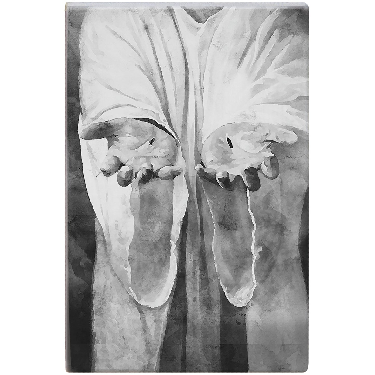 Small Talk Rectangle-Jesus Hands (B&W) (5.25 x 3.5)