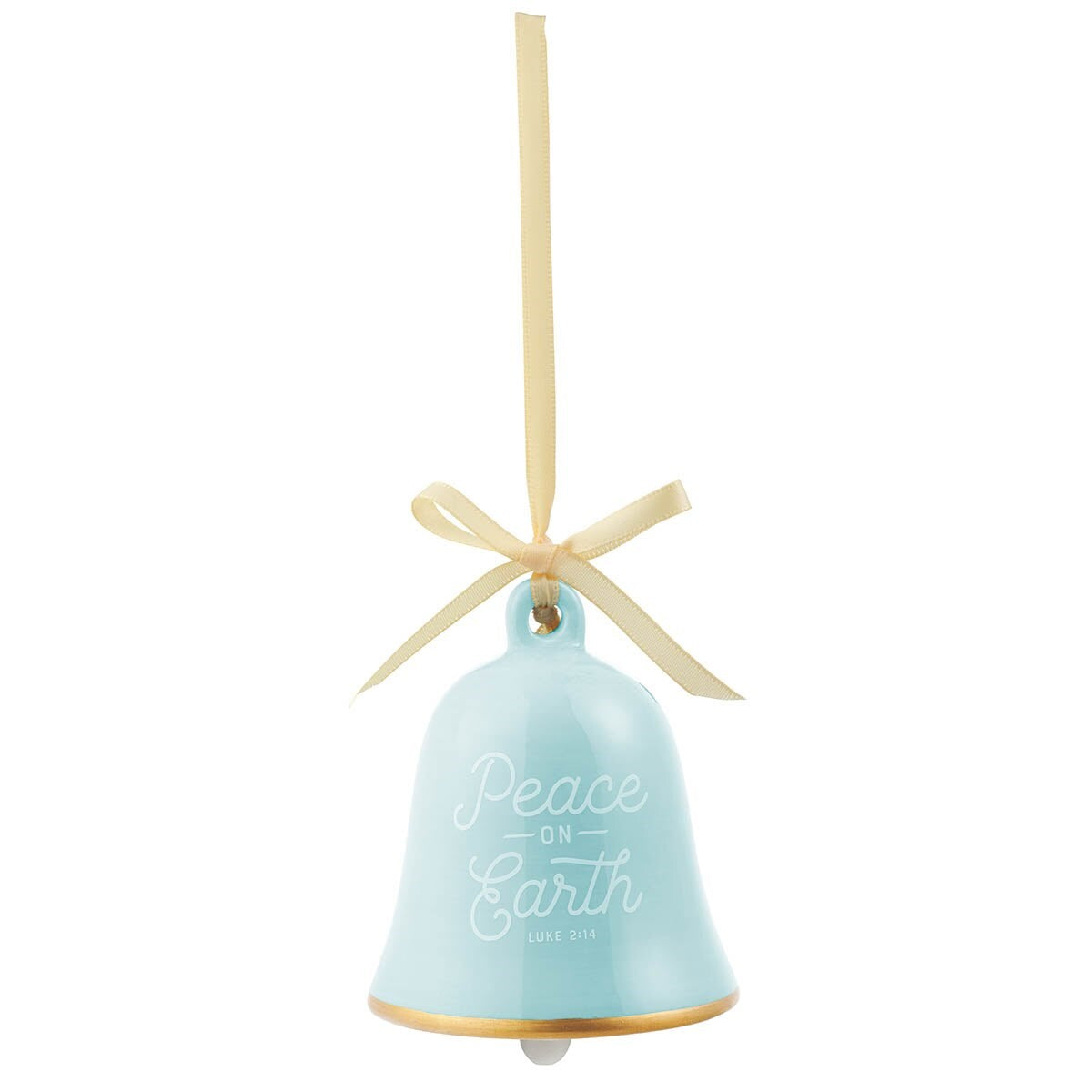 Ornament-Peace on Earth Luke 2:14 (4.3 x 3.8 Bell)