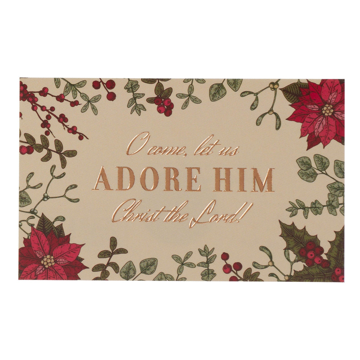 Pass-Around Card-O Come Let us Adore Him-Ps. 95:6 (Pack Of 25)