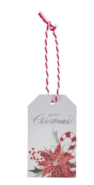 Gift Tags-Christmas Poinsettia (Set of 16)