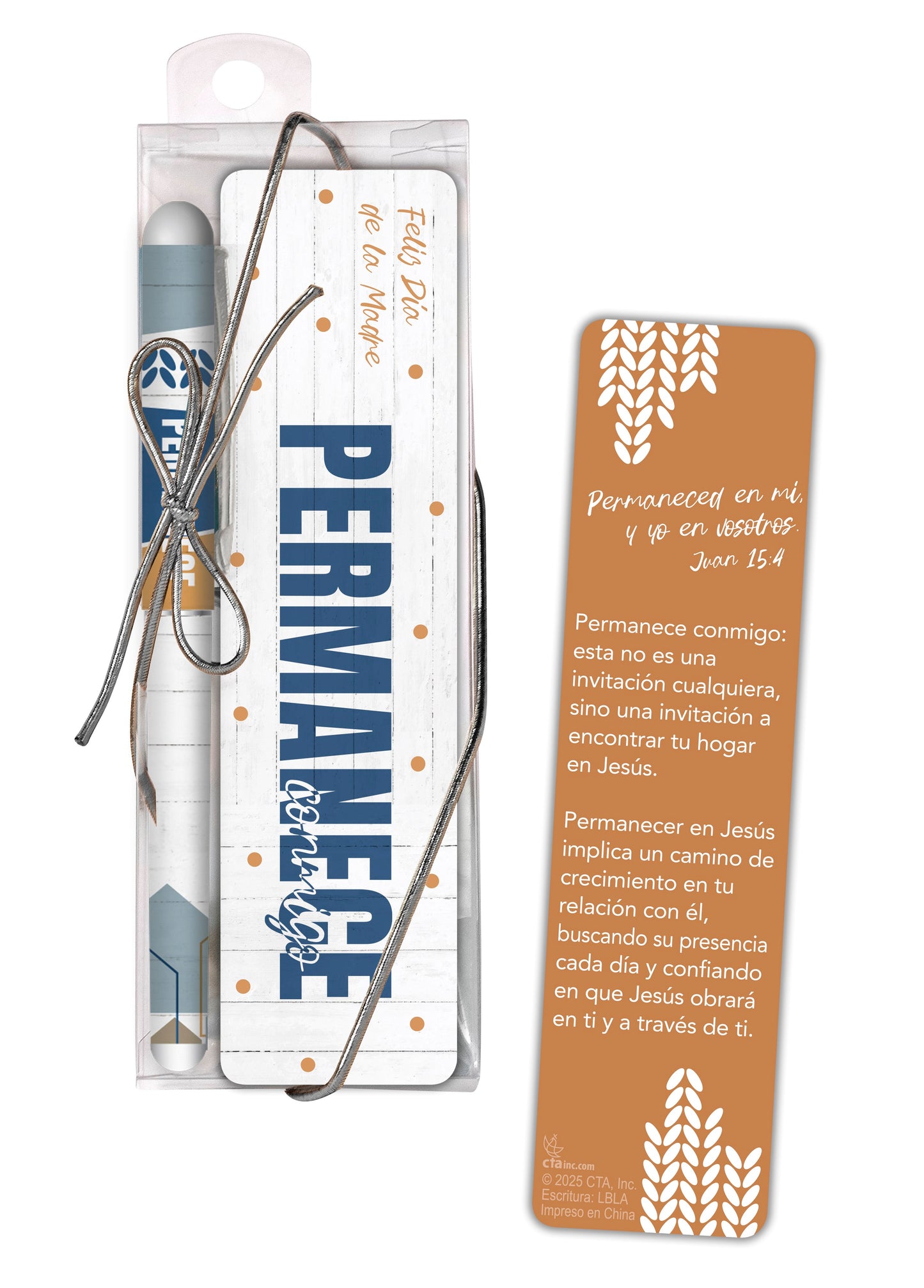Spanish-Pen & Bookmark Set-Abide With Me/Mother's Day