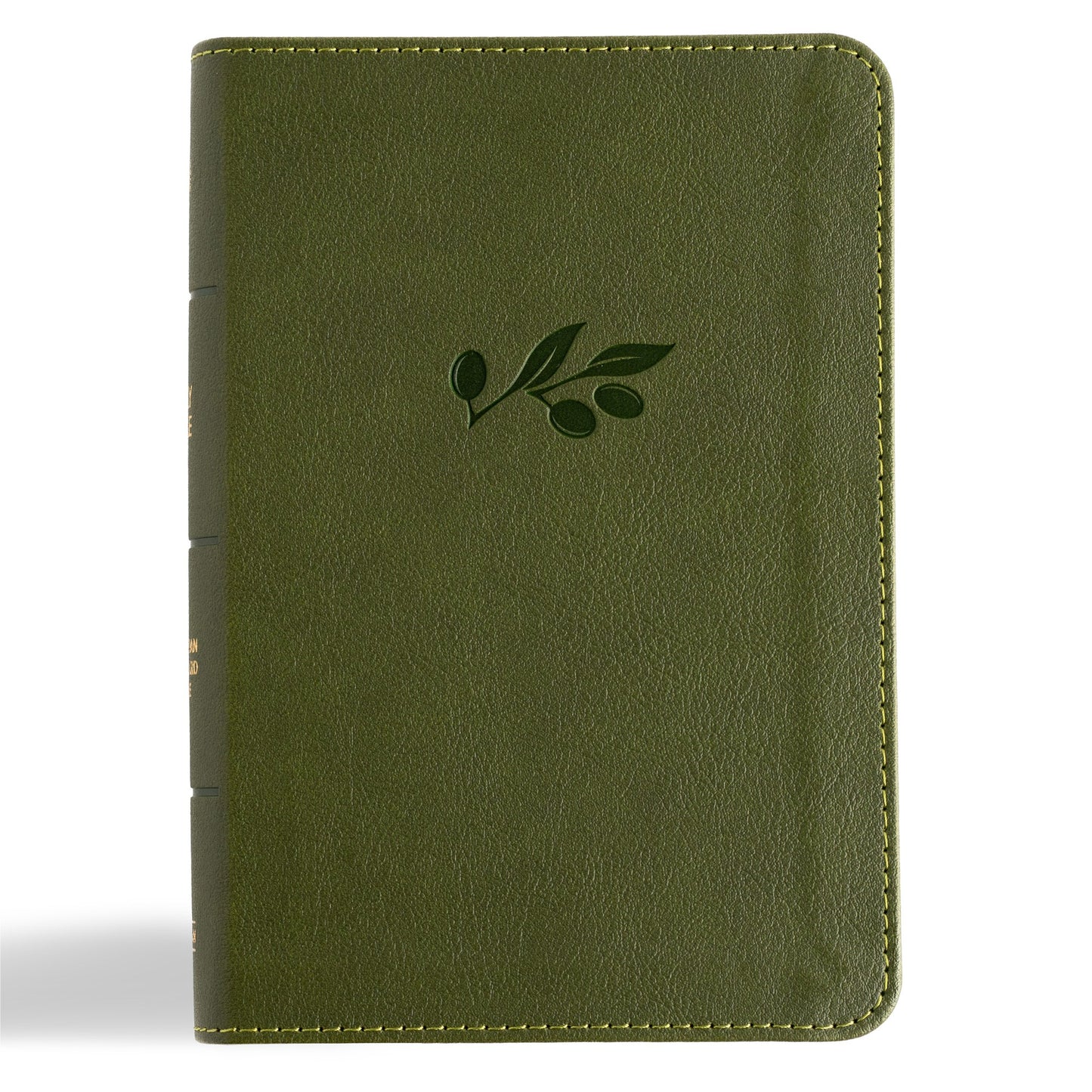 CSB Large Print Compact Reference Bible Digital Study Edition-Olive LeatherTouch
