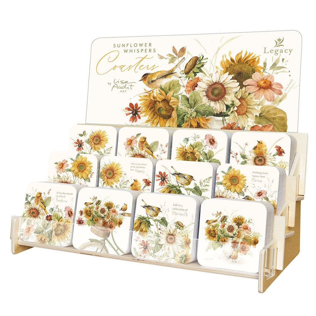Coaster Collection-Sunflower Whispers (12 Coasters In 12 Designs) (Display ORD SPY#120359)