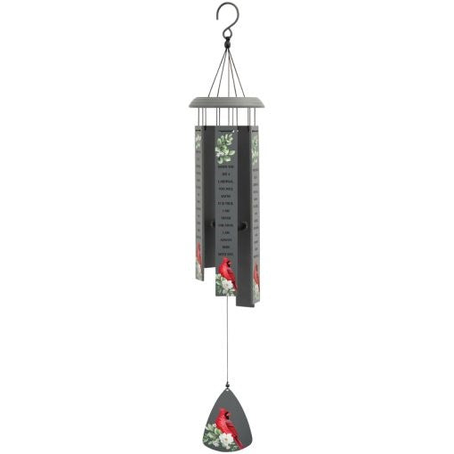 Wind Chime-Harmony Bar-Cardinal/When You See A Cardinal (32" x 1.5" x 5.375") (#64908)