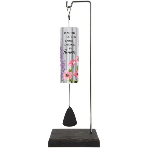Wind Chime-Mini Cylinder Sonnets w/Stand-In Heaven-Gift Boxed (12.5" x 2") (#65258)