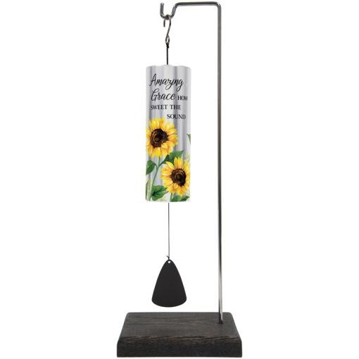 Wind Chime-Mini Cylinder Sonnets w/Stand-How Sweet The Sound-Gift Boxed (12.5" x 2") (#65259)