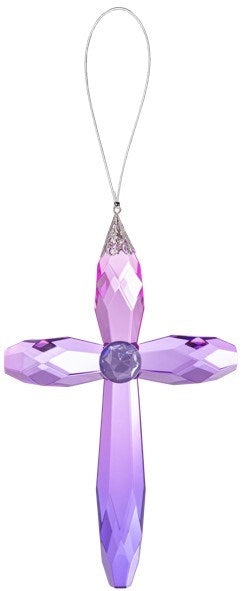 Hanging Cross-Divine-Purple (4.5" x 7")