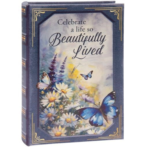 Decorative Book Box-Celebrate A Life Beautifully Lived (6" x 8.75" x 2") (#17401)