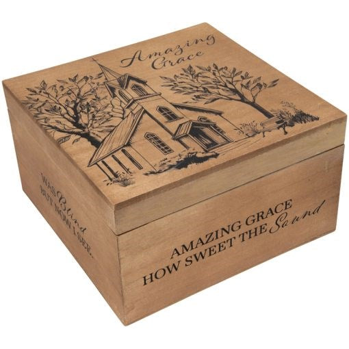 Keepsake Memory Box-Amazing Grace (5.25" x 9.5" x 9.5") (#12018)