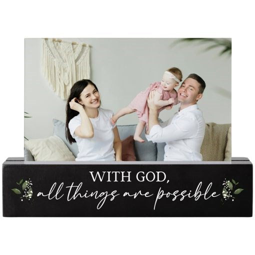 Photo Bar-With God All Things Are Possible (5" x 7" x 1.25#) (#27653)