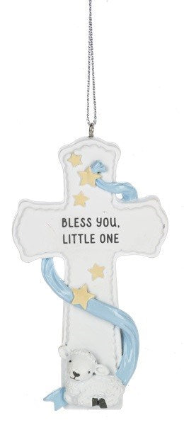 Ornament-Baptism-Bless You Little One (2.25" x 4.375")