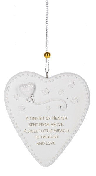 Ornament-Miracle Baby/A Tiny Bit Of Heaven Sent From Above (3" x 3.25")