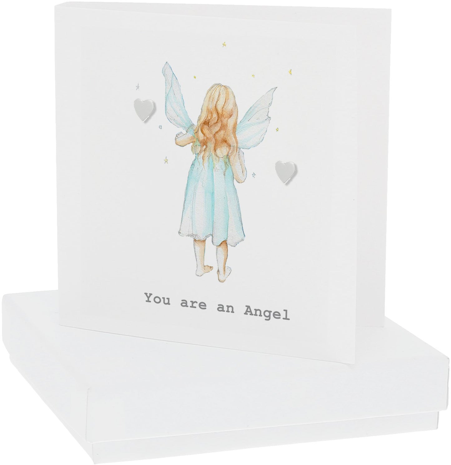 Earring-You Are An Angel 7mm Sterling Silver Heart Stud (#26688)