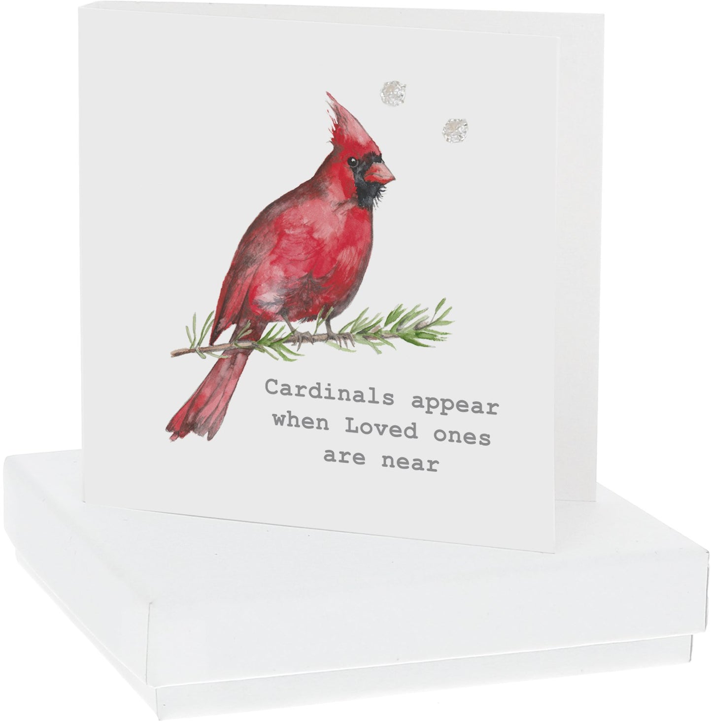 Earring-Cardinals Appear 4mm Sterling Silver Cubic Zirconia Stud (#26627)