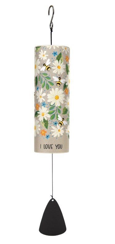 Wind Chime-Mini Cylinder Sonnet-I Love You-Gift Boxed (12 1/2" Long)