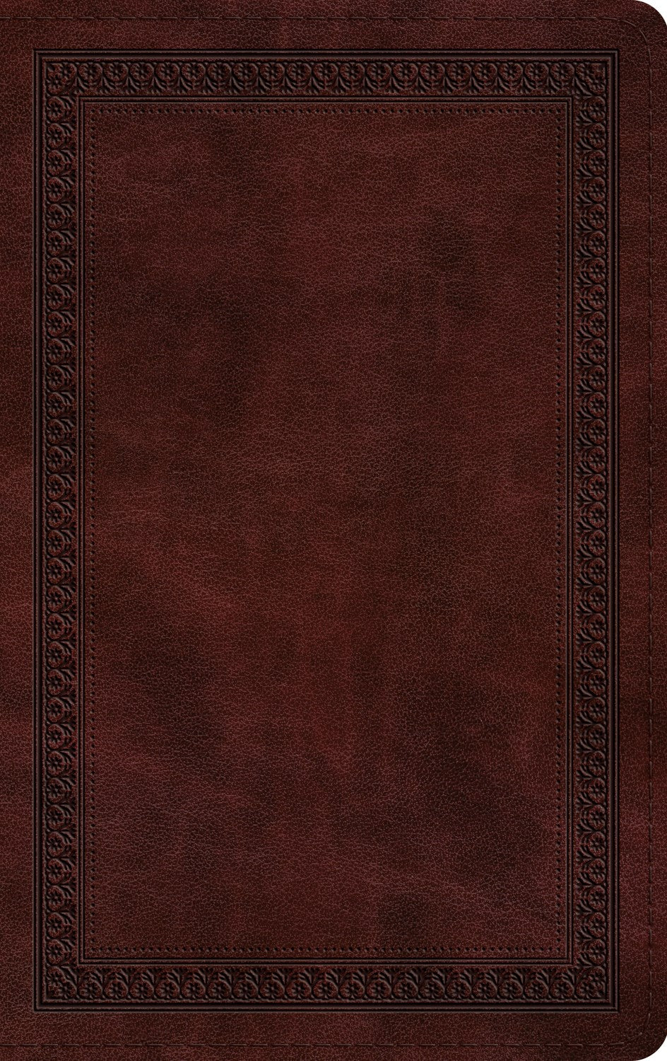 Esv Thinline Bible (Rl)*-Mahogany Border Design Trutone