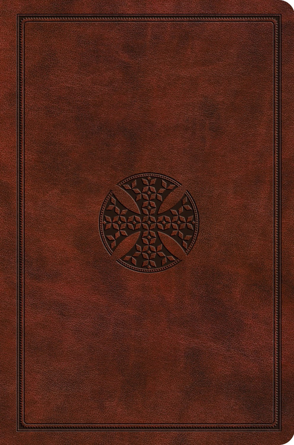 Esv Value Compact Bible*-Chestnut Mosaic Cross Design Trutone