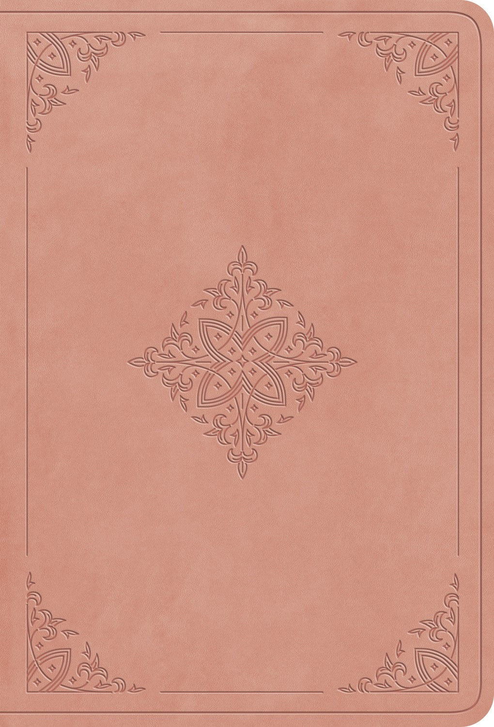 Esv Value Large Print Compact Bible*-Blush Rose Fleur-De-Lis Design Trutone
