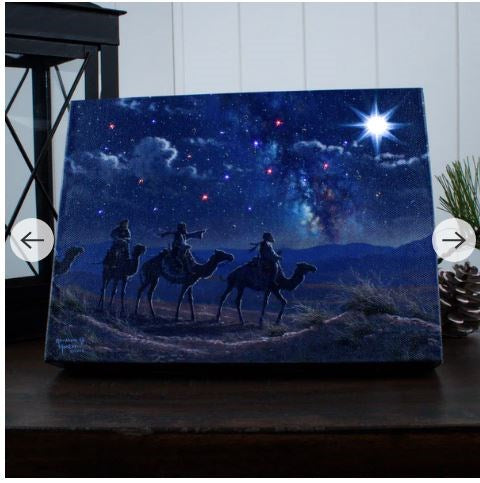 Mini Canvas-Following The Light-LED Tabletop w/Timer (8" x 6") (#A2543)