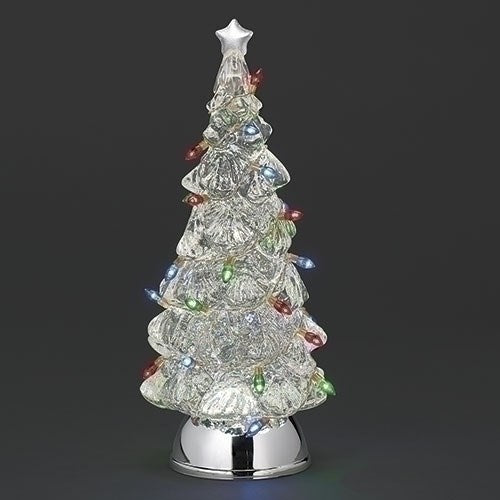 Confetti Lites-Lighted Swirl Tree w/Lighted String Bulbs (12.5"H) (#137043)