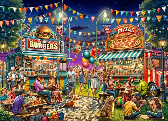 Jigsaw Puzzle-Food Trucks (1000 Pieces)