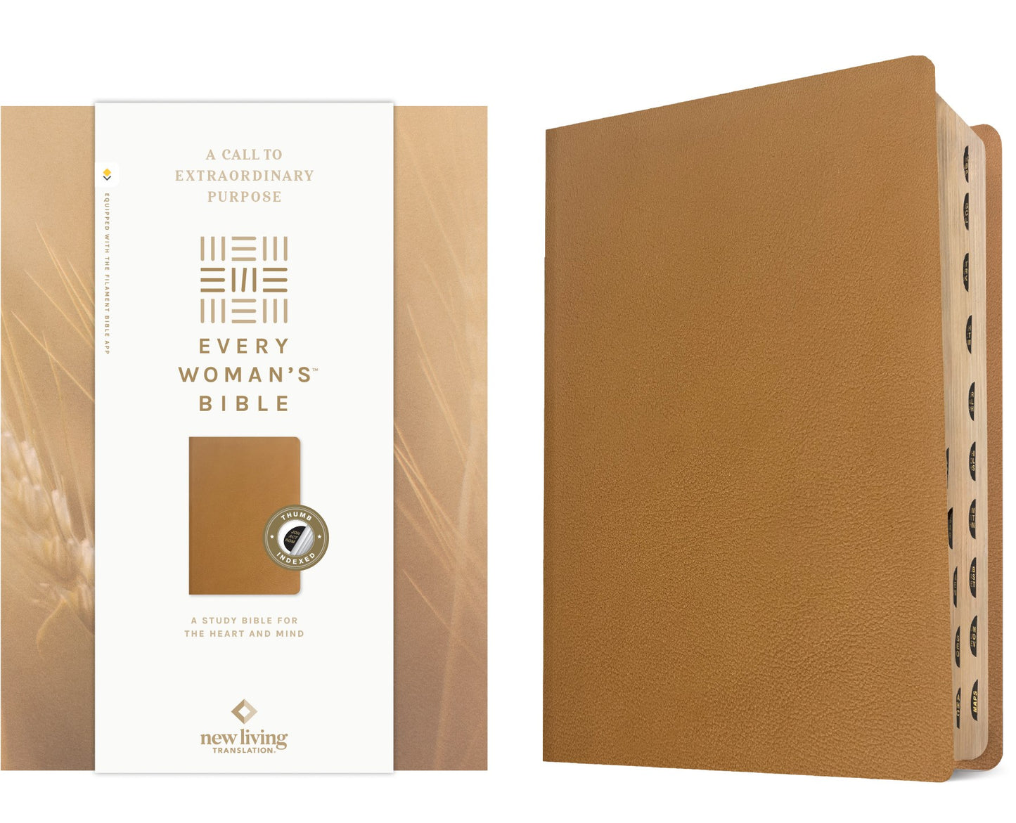 NLT Every Woman's Bible Filament Enabled Edition-Camel Genuine Leather Indexed
