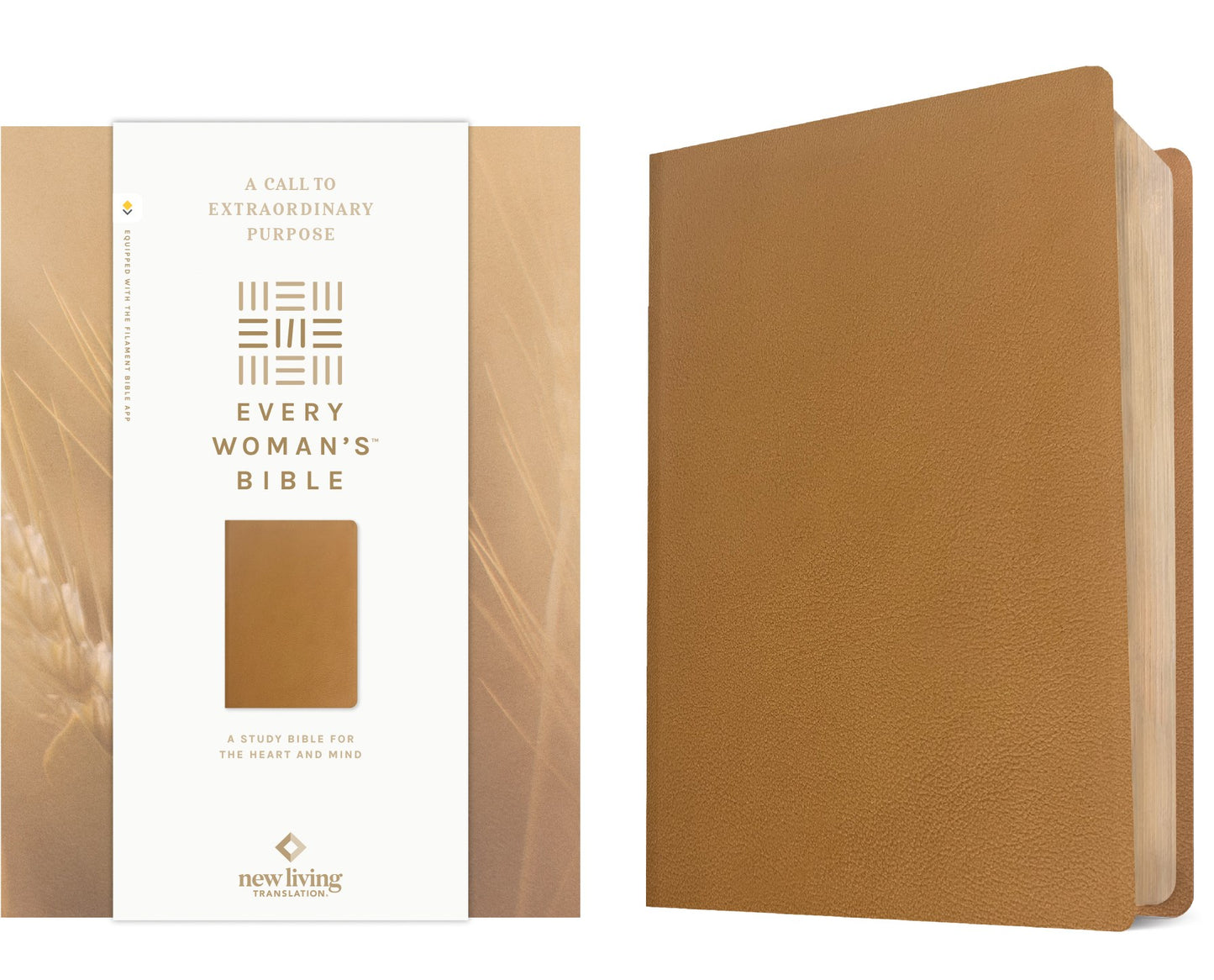 NLT Every Woman's Bible Filament Enabled Edition-Camel Genuine Leather