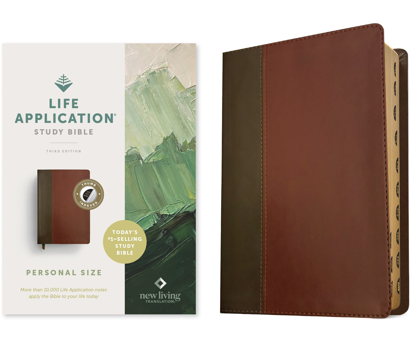 NLT Life Application Study Bible/Personal Size (Third Edition)-Brown/Mahogany Leatherlike Indexed