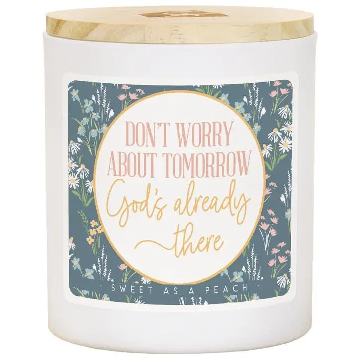 Candle-Worry About Tomorrow-Sweet As A Peach Scent (11 Oz - 2 Wick)