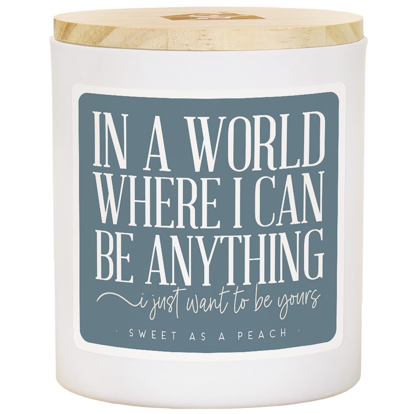 Candle-Be Anything Yours/Blue-Sweet As A Peach Scent (11 Oz - 2 Wick)