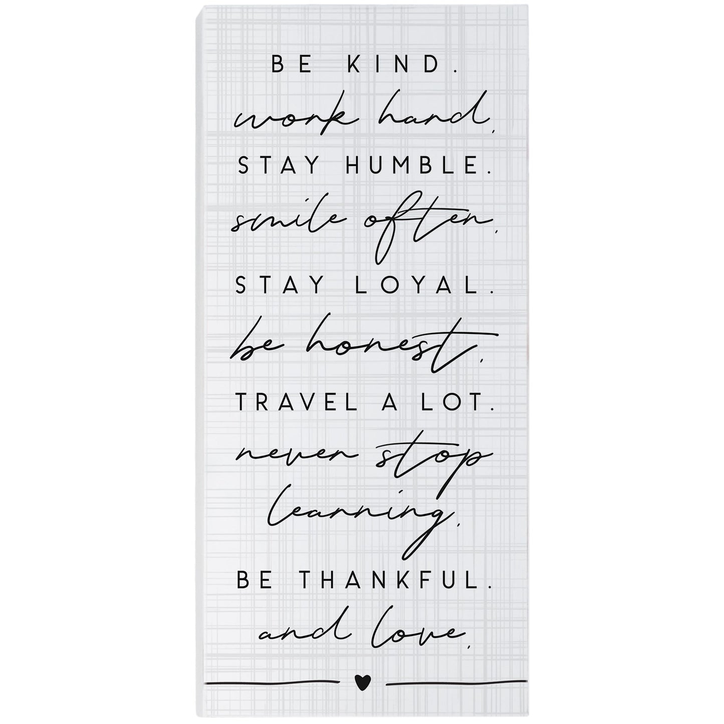 Inspire Board-Be Kind Work Hard (5.5" x 12")