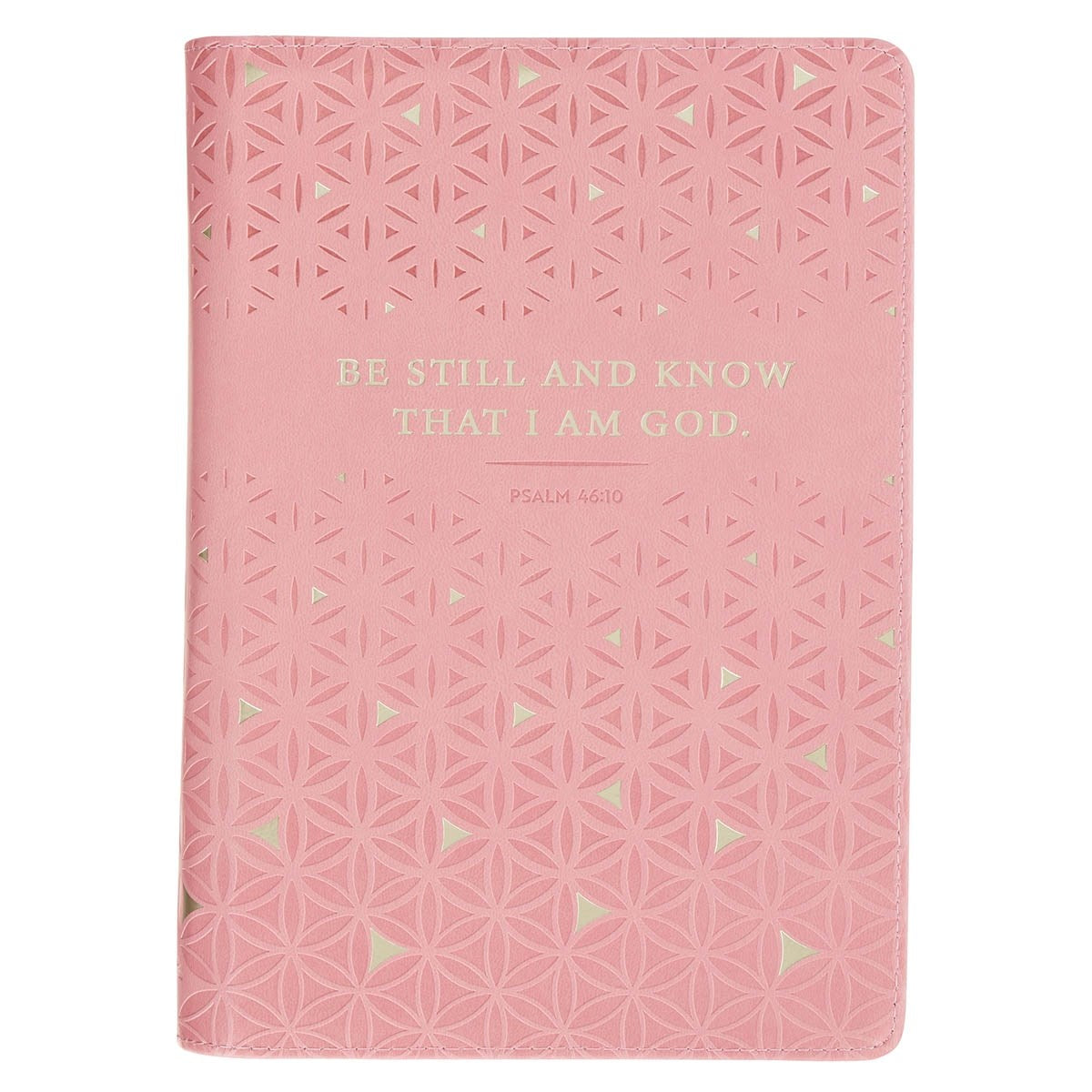 Journal Classic W/ Zip-Be Still & Know Ps. 46:10-Pink