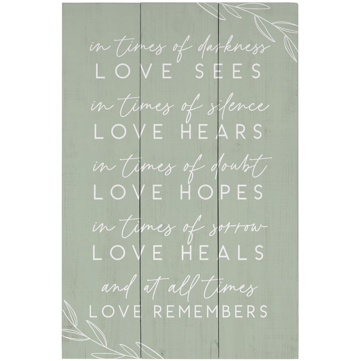 Rustic Pallet-Love Remembers/Green (10.75" x 16")