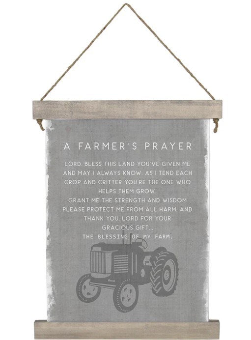 Hanging Canvas-Farmer's Prayer (10" x 17")